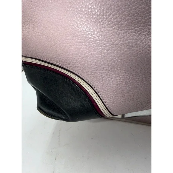 Coach Laura Spectator Tri-Color Pebbled Leather Shoulder Bag Lavender - Picture 8 of 14